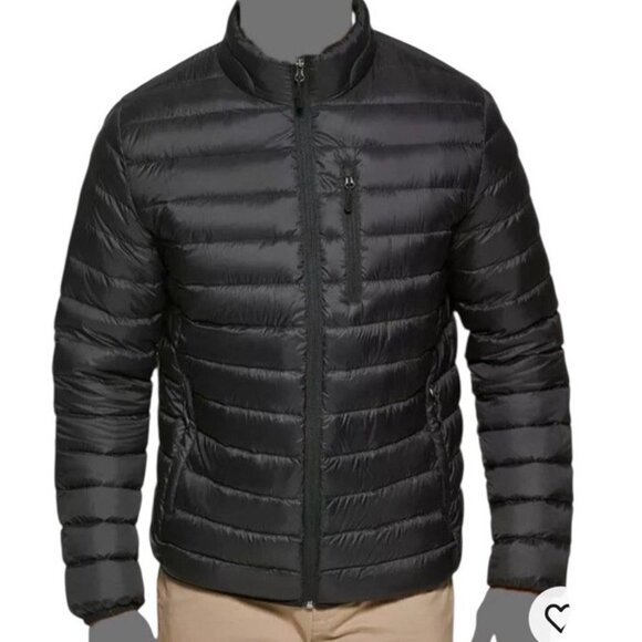 Club Room Mens Medium Black Quilted Packable Performance Puffer Jacket NWT $125 - Picture 1 of 5